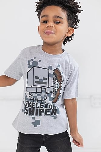 Image of Minecraft Boys' 3-Pack T-Shirts Little Kid to Big Kid