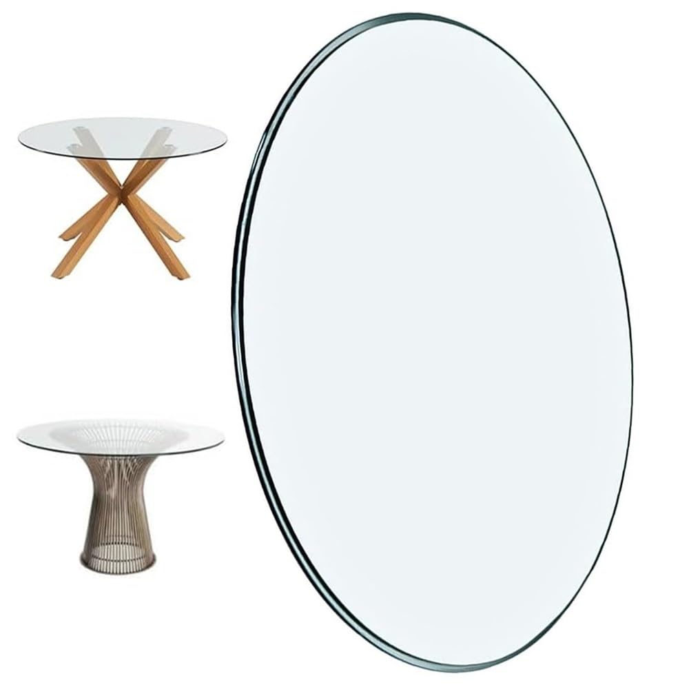 Plateau de table de jardin en verre transparent pour des repas conviviaux de 95cm