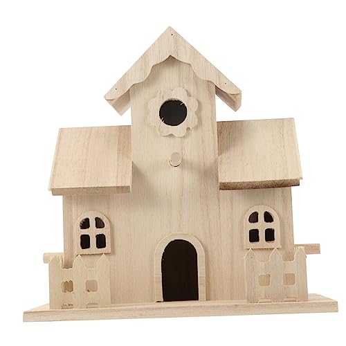 CHICAMPERA 木製鳥巣箱 ホームネスト装飾 多用途 野鳥対応 ガーデン用シンプ