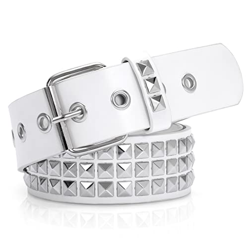 XZQTIVE Studded Belt Punk Rivet Belt Punk Leather Belt for