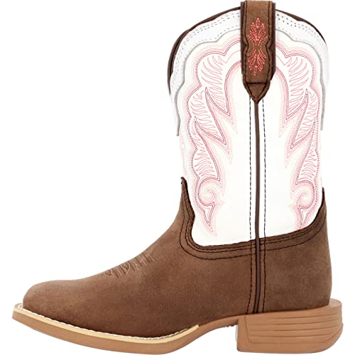 Image of Durango Lil' Rebel Pro Big Kid's Trail Brown and White Western Boot