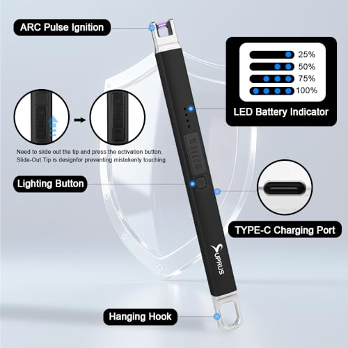 Encendedor Eléctrico SUPRUS Recargable USB a Chispa miniatura 6