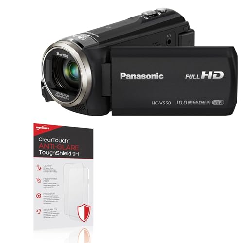 BoxWave Screen Protector Compatible With Panasonic HC-V550 - ClearTouch Anti-Glare ToughShield 9H (2-Pack), Anti-Glare 9H Tough Flexible Film Screen Protector