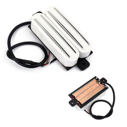 KAILIKETIY ツインホットレールハムバッカーピックアップ ネック用 線 コイルタップ対応 アルニコ採用 エレキギター交換用 ピックアップ 高出力 ローノイズ設計 対応