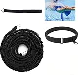 Tuyzhrymlic Pool Swim Training Equipment, Tether Aquatic Belt with Resistance Band Improve Power Agility Focus Explosive for Men and Women