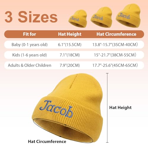 Custom Beanie Hats for Baby Girls Boys - Personalized Embroidered Beanies with Name for Infants Toddlers Adults4