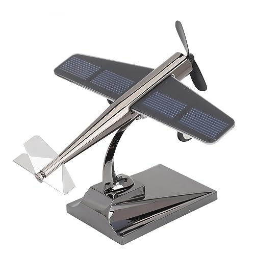Easy Assembly Solar, Airplane Rotating Propellers Zinc Alloy Plastic Made Power Kits Powered Aircraft for Car Tabletop Office From and By Energy or T op Decoration Home