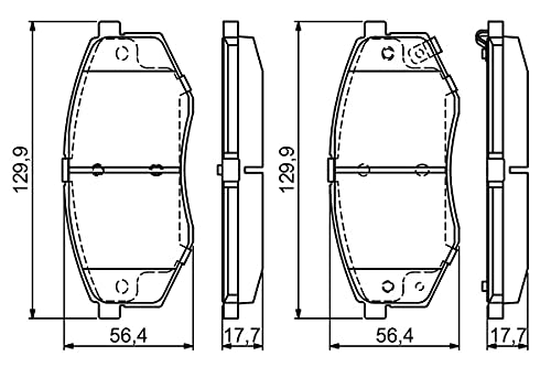 Pastiglie Freno Bosch BP1687 Per L'asse Posteriore: Frenata Sicura, Silenziosa E Senza Polvere – Qualità ECE-R90, Senza Rame, Kit Completo Con 4 Pastiglie E Accessori