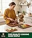 ROYAL CRAFT WOOD Wooden Cutting Boards for Kitchen Meal Prep & Serving - Bamboo Wood Serving Board Set with Deep Juice Groove Side Handles - Charcuterie & Chopping Butcher Block for Meat