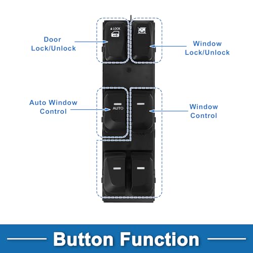 Interruptor de ventana de alta durabilidad para Hyundai Tucson 10-15, acabado negro 935712S000 3