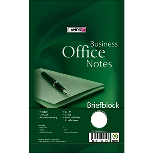 LANDRÉ® Briefblock Office, blanko, A5, 70 g/m² Cover