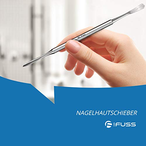 Mr. Fuss Nagelhautschieber Pusher Edelstahl 2-Seitig Modellierspitze Spatel – Bild 5