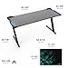 EUREKA ERGONOMIC Gaming Desk with LED Lights Home Office RGB Table, Small Gaming Desk, Computer Table, Black