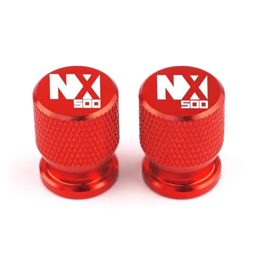 Tapas de válvulas de neumáticos para HON@&DA NX500 N X500 NX 500 2024 2025, 2 Piezas, 7 Colores, Accesorios para Motocicleta, Tapas para Válvulas De Neumáticos Y Ruedas.(Red)