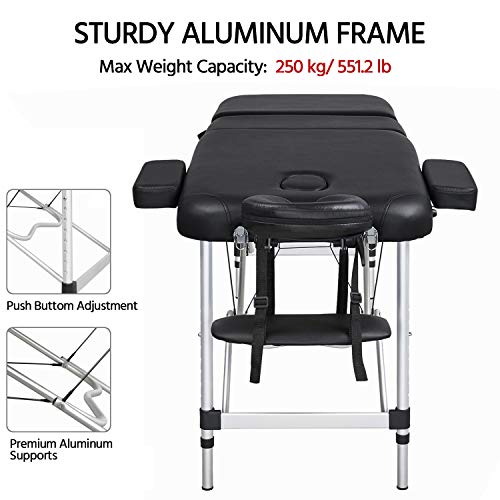 Yaheetech Massage Tables Portable Lash Bed for Eyelash Extensions