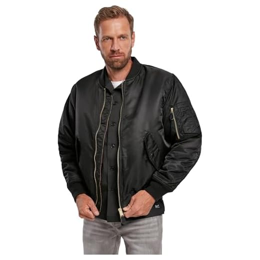 Bomber MA1 Jacket Chaqueta, Negro, M para Hombre