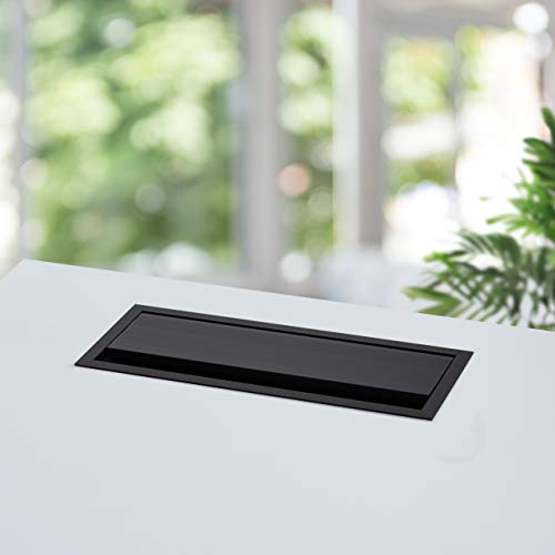 Gedotec Passacavo nero rettangolare con