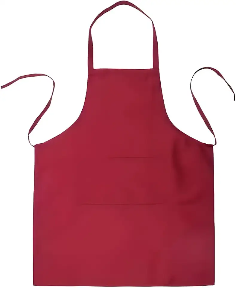 Avental De Tecido Catiônico Vermelho Ajustável, Impermeável E Resistente a Manchas, Ideal Para Cozinha, Culinária, Confeitaria E Artesanato, Proteção Contra Líquidos E Sujeira