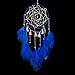 Produktbild Nice Dream Traumfänger mit LED Licht, Handgemachte Dreamcatcher mit Federn, Maiden Zimmer Schlafzimmer Romantische Dekoration, für Wandbehang Wohnkultur Ornamente Handwerk (Dunkelblau)