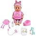deAO Baby Doll Set with Crib Bed High Chair Stroller Baby Doll Accessories 20 Pieces Play Set Birthday for Girls Boys Kids