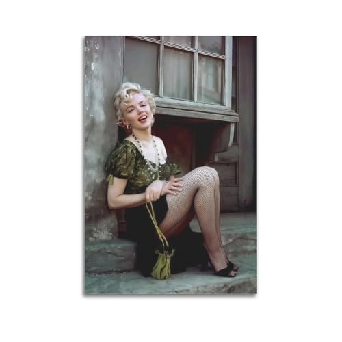 OESYSETCO Póster decorativo de actriz y actriz de Marilyn Monroe para pared y decoración moderna de dormitorio familiar, 20 x 30 cm