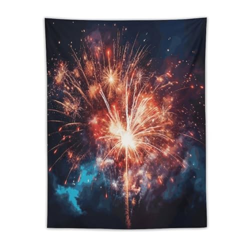FodPand Explosion Firework Tapestry Funny Wall Art Tapestry Large Cute Wall Tapestries Poster Aesthetic Vintage Tapestries Wall Hanging Art Decor for Bedroom Living Room Dorm Backdrop 30"x40"