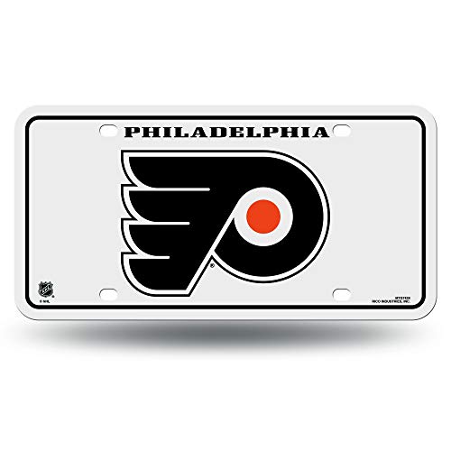 Rico Industries NHL Hockey Philadelphia Flyers City White Metal Auto Tag 6