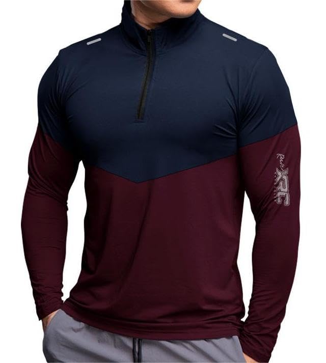 Image of Noble Monk Men's Active wear Regular Fit T Shirt |Full Sleeves |Casual T-Shirt for Men