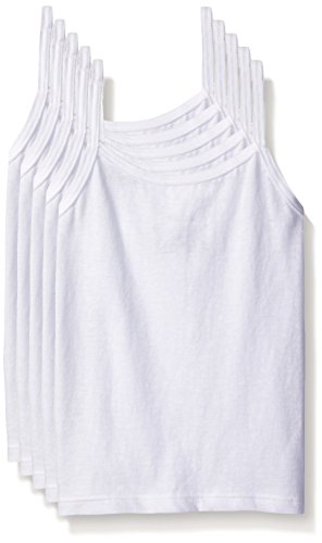Hanes Big Girls' Camis (Medium, White)