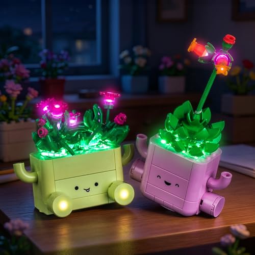 Image of BrickBling Light Compatible with Lego Rocking Plants 11506 | Light up Your Botanical Collection (Not Come with Plants Model) (Upgraded Verion Light)