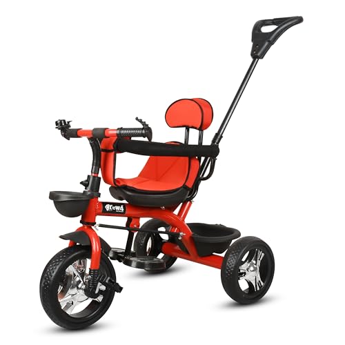 Image of Tricycle 1 Years to 5 Years with Removable Safety Guard and Parental Control Back Side Push Handle with Rubber Tyre for Kid's CR07 (RED 2)