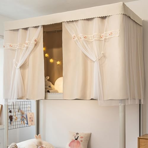 Tienda de campaña para literas y cortinas portátiles de encaje floral para camas de estudiantes