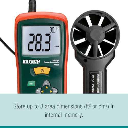 Image of Extech AN100 CFM /CMM Mini Thermo-Anemometer, Air Flow and Velocity
