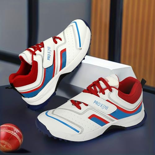 Image of PRO KVH Plus 2.0 Cricket Shoes for Men's - Fast Strap Rubber Spikes, Lightweight,Performance, Comfort, and Durability Shoe for All-Round Performance