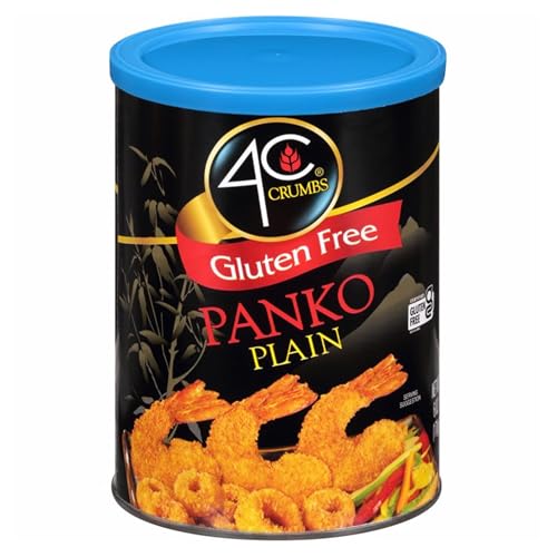 4C Premium Pan rallado sin gluten, simple Panko, 1 paquete, crujiente, sabroso y sin gluten, paquete económico