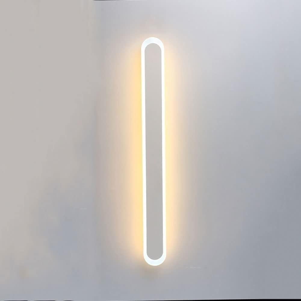 JYBNBBE Gold Linear Flush Mount Ceiling Light, Black LED Wall Sconce, Indoor Dimming LED Hallway Light, White Long Bar Linear Ceiling Lamp, Pendant Light,White-40cm