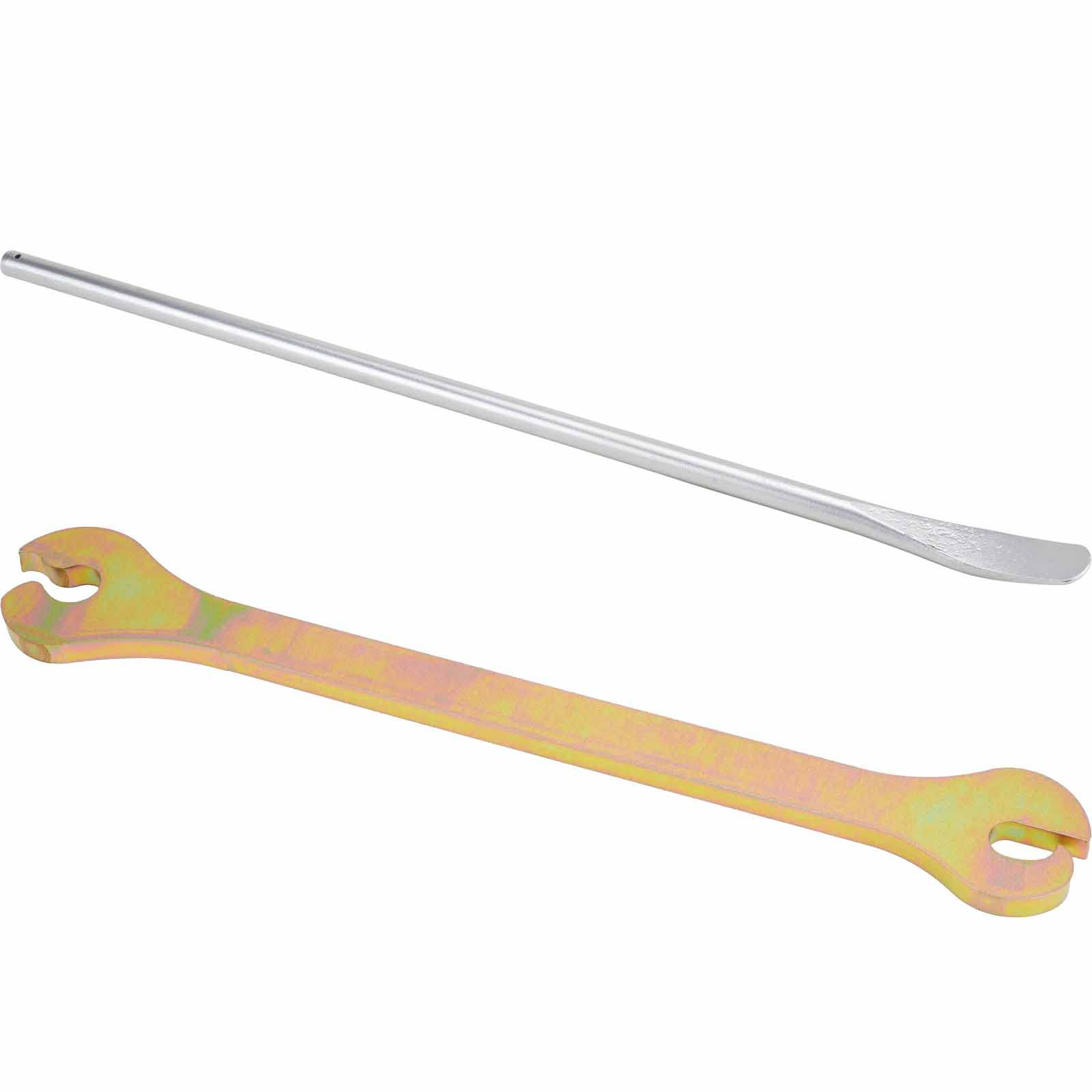 Speedway Motors Steel Wheel Rim Repair Wrench and 30 Inch Tire Spoon Tool Set Heavy Duty Steel Wheel Lip Straightening Tool and Tire Changing Lever