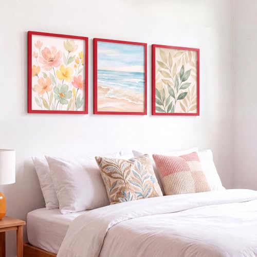 Image of LaVie Home 12x16 Picture Frame for Wall Display, 12x16 Red Picture Frame with HD Plexiglas, 12 x 16 Poster Frame 1 Pack, Display Frame for Vertical or Horizontal, Classic Collection