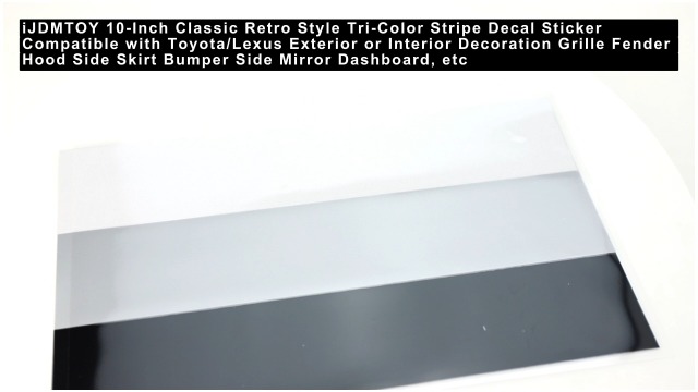 Amazon.com: iJDMTOY 10-Inch Classic Retro Grey Tri-Color Stripe