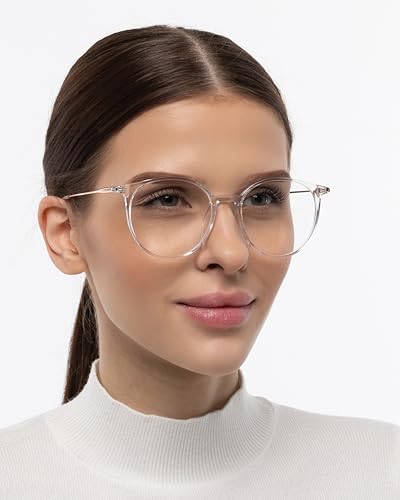 Image of Blue Light Blocking Glasses for Women Round Frame