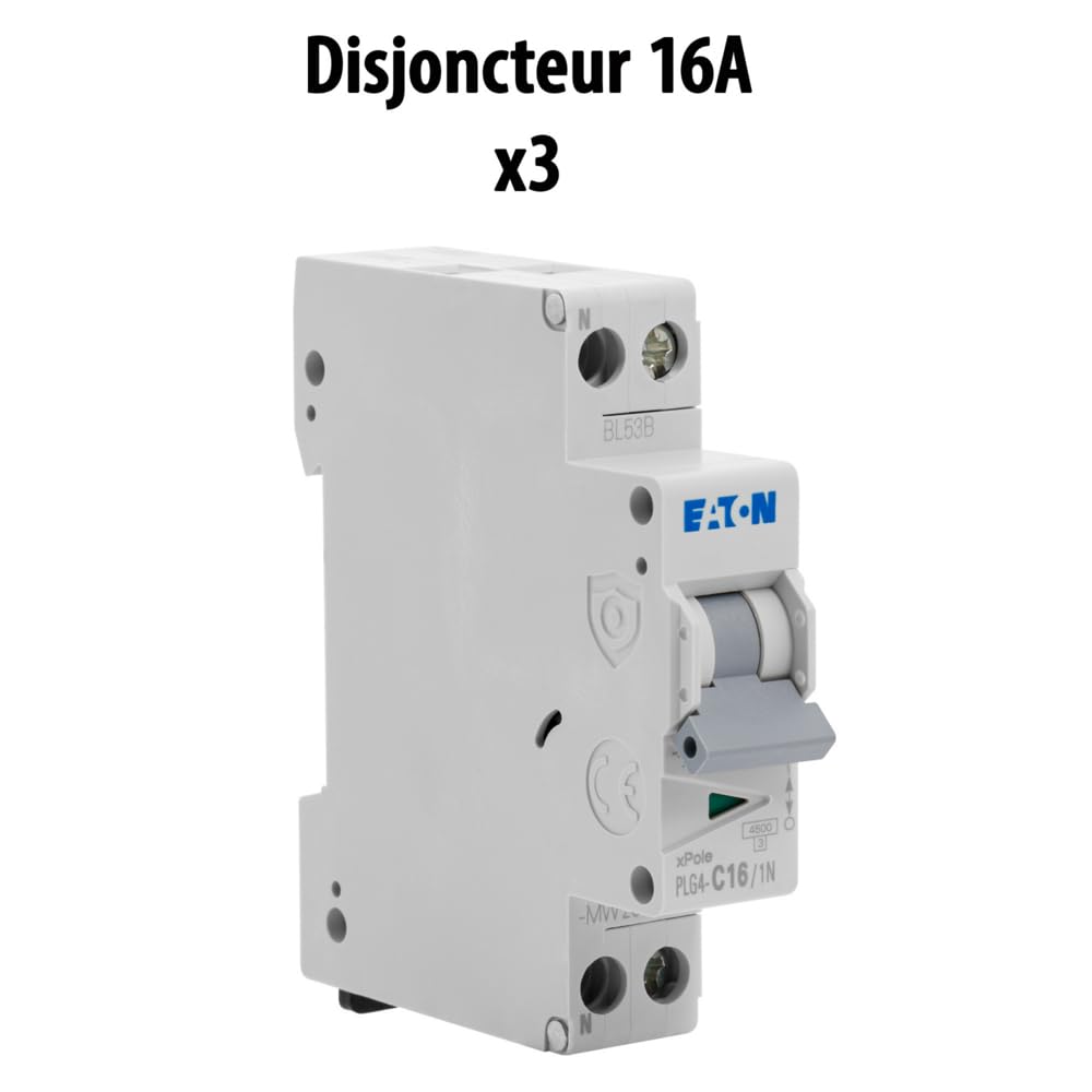 EATON - Lot De 8 Disjoncteurs Modulaires Ph+N – 2×10A, 3×16A