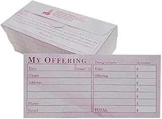 Custom Church Offering/Tithe Donation Envelopes, Burgundy, Easy-Open Tab, Blank Designation Lines, Fits Bills & Checks, Visitor Information Form, Malachi 3:10 KJV Verse (125, 250, or 500)