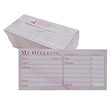 Custom Church Offering/Tithe Donation Envelopes, Burgundy, Easy-Open Tab, Blank Designation Lines, Fits Bills & Checks, Visitor Information Form, Malachi 3:10 KJV Verse (125, 250, or 500)