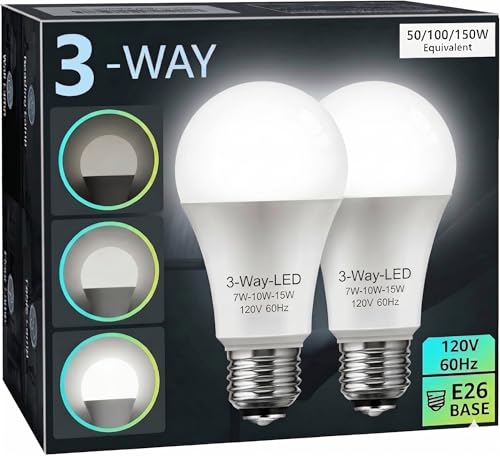 Image of 3 Way Light Bulbs, L LOHAS LED 3 Way LED Light Bulbs 50 100 150W Equivalent