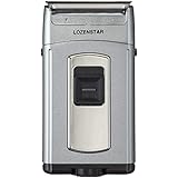 ロゼンスター 電気カミソリ 水洗いポケそり 2枚刃 メンズシェーバー 乾電池式 水洗い可能 WET剃り可能 ロック機能搭載 ポケットタイプ 超小型 AS17 メタリックグレー