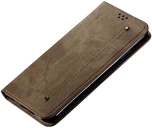 Étui antichoc iPhone 12 Mini marron anti-rayure à rabat aimanté
