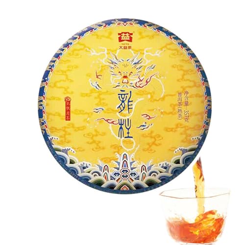 Thé Puer Mûr Menghai Dayi Infusion Yunnan Gâteau Dragon Pole TAETEA 357g