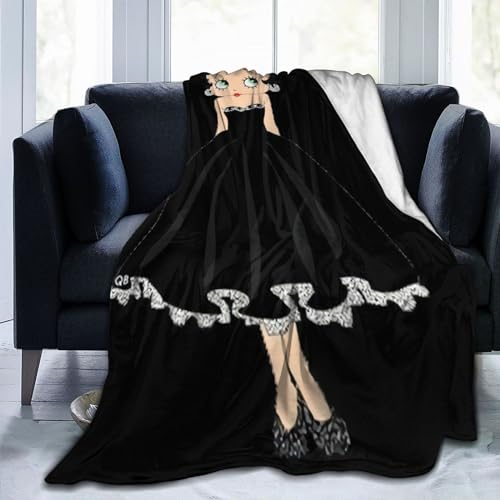 ベティちゃん ベティ ブープ ブランケット 毛布 ひざ掛け フランネル毛布 マイクロファイバー ふわふわ 軽量 暖かい 四季適用 洗える 静電気防止 オフィス 旅行 出張 車内 キャンプ 冷房対策 cc9mu32 125cm×150cm