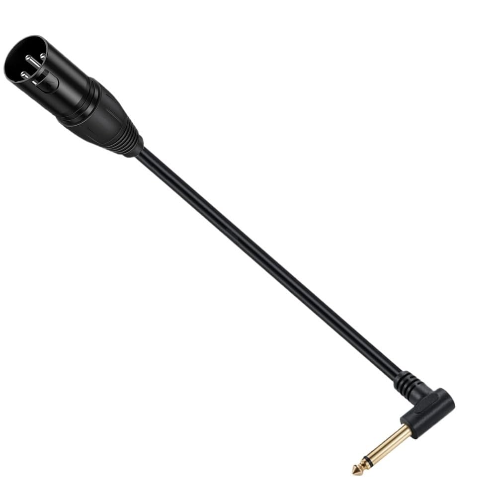 90 stopni kąt prosty 1/4 cala TRS do XLR męski zbalansowany kabel łączący sygnał ćwierć cala do XLR kabel krosowy 0,5 m (6,35 mm stereo żeński)