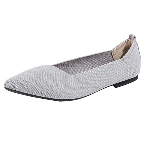 Ballet Flat Women Pointed Toe Knitted Dolly Shoe